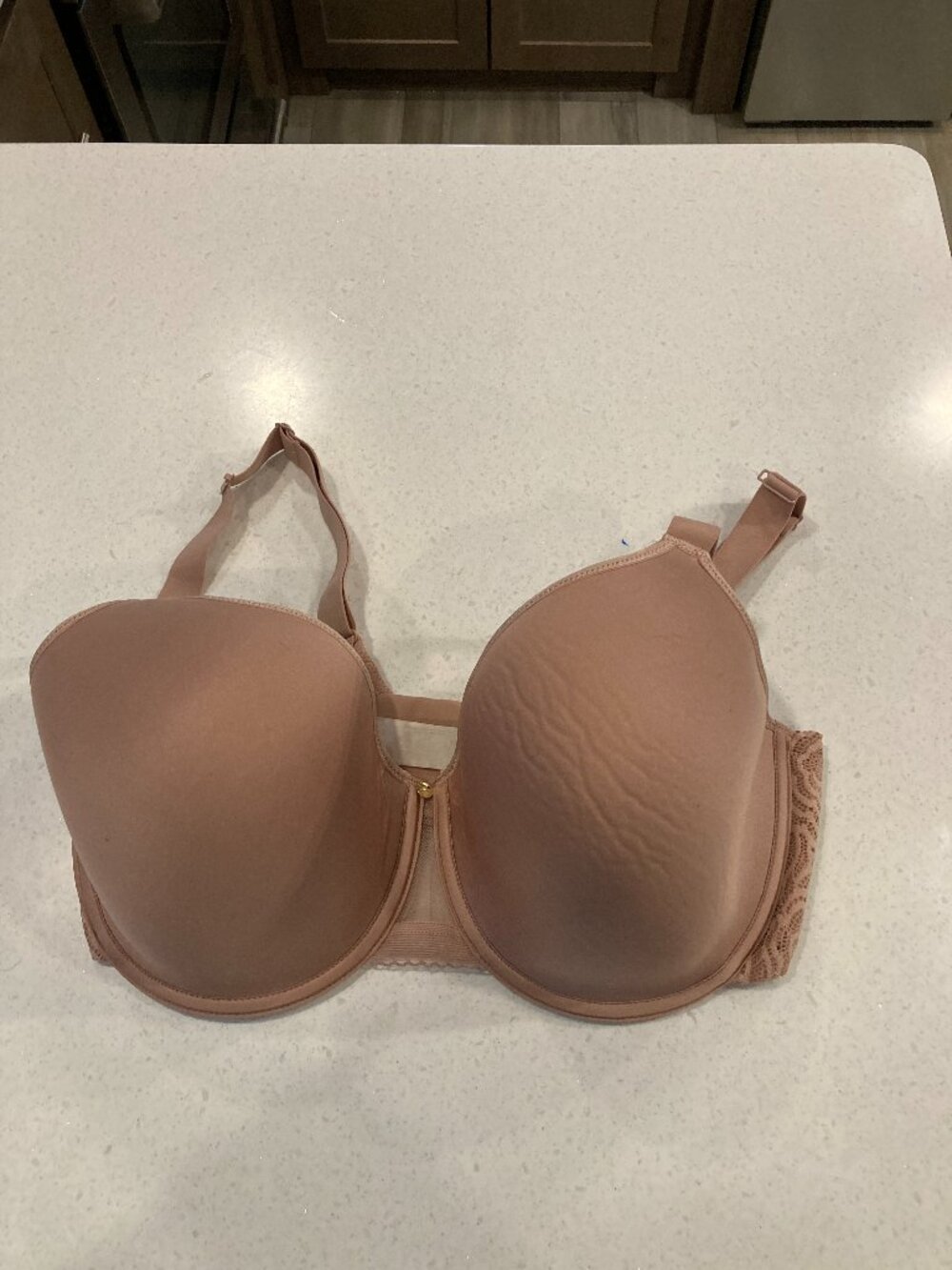 Chantelle C13B60 Jolie Memory Foam Tan Underwire Adjustable Bra 36DDDD/36G